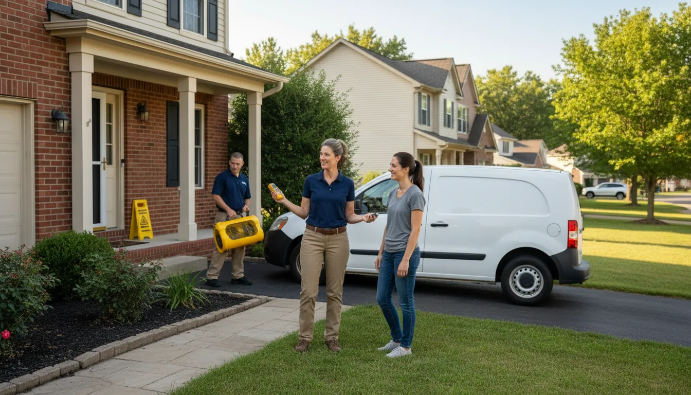 Residential water damage restoration in Barnardsville, NC